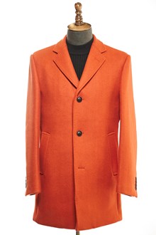 Burnt Orange Wool & Cashmere RGB Overcoat